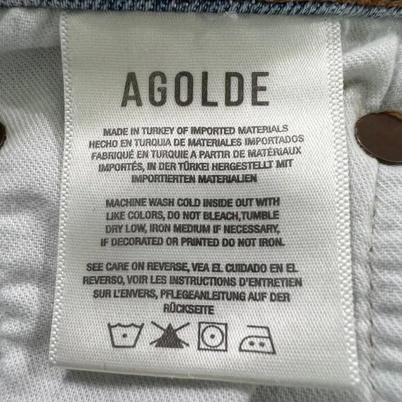 AGOLDE Riley High Rise Straight Crop Jeans in Whiplash Size 25 - Picture 7 of 13